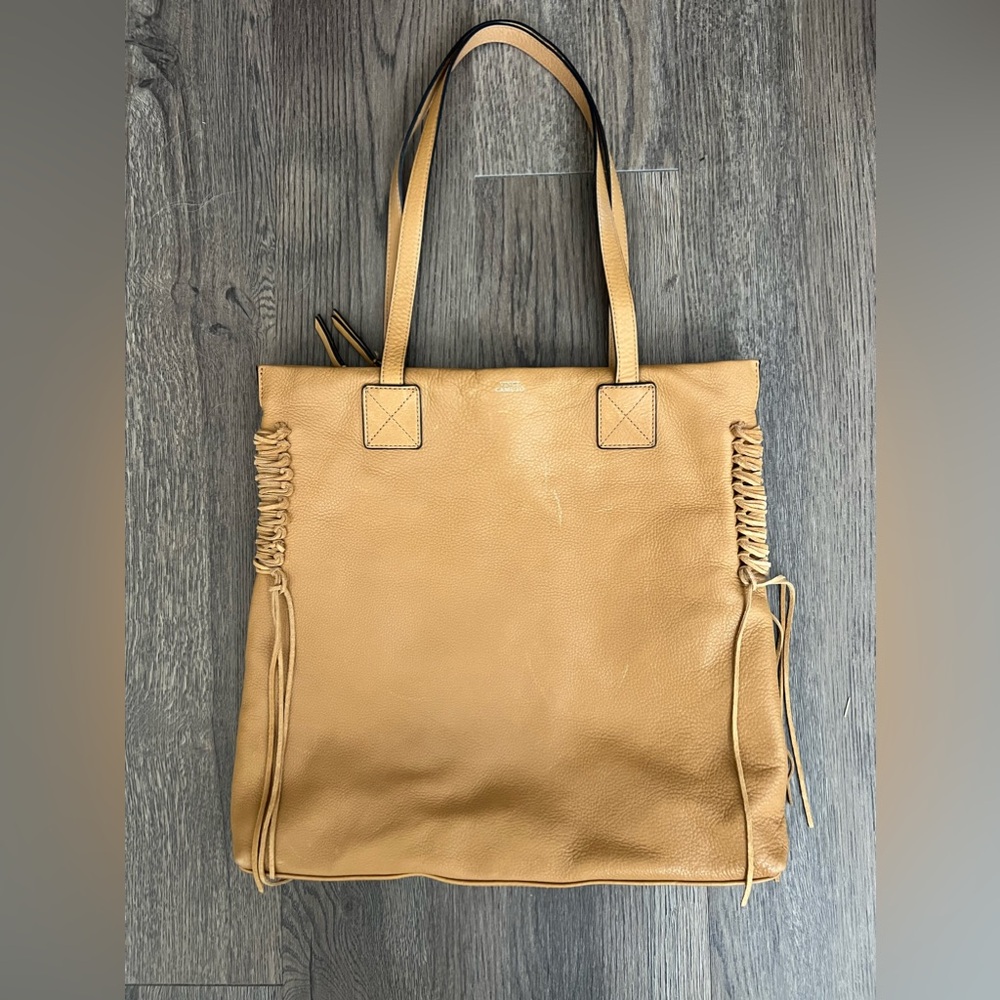 Vince Camuto Pebbled Leather Jayde Tote - Creamy Caramel